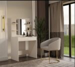 Toaletka Kosmetyczna z Lustrem Do Makijażu MARINA 4P + Biurko 2S KASZMIR - obrazek 5