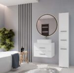 SZAFKA POD UMYWALKĘ NEL 60 ŁAZIENKOWA 2 SZUFLADY BIAŁA - obrazek 7