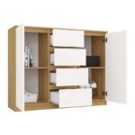 Komoda Malwa 2D4S 120 DĄB ARTISAN BIEL - obrazek 2