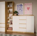 Komoda Malwa 2D4S 120 DĄB ARTISAN BIEL - obrazek 3