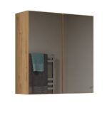 Szafka Łazienkowa Wisząca Z Lustrem Nad Umywalkę POLA 2DL 2 Drzwi DĄB ARTISAN - obrazek 2