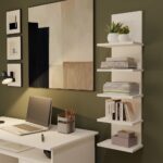 Regał Wiszący R5P 5 Półek Na Książki Do Biura Salonu Pokoju Dziecka BIAŁY - obrazek 2