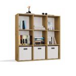 REGAŁ MALAX 3x3 H DĄB ARTISAN ZABUDOWANY TYŁ HDF PÓŁKI 110x110 CM - obrazek 6