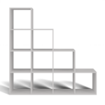 Regał Step 4X4 BIAŁY - obrazek 5