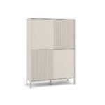 Witryna KAMARO 4DK SLIM/GŁADKI KASZMIR 4 Drzwi Lamele Front Ryflowany + Klasyczny - obrazek 7