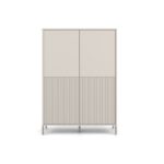 Witryna KAMARO 4DK SLIM/GŁADKI KASZMIR 4 Drzwi Lamele Front Ryflowany + Klasyczny - obrazek 4