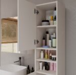 Szafka Łazienkowa Słupek 32 cm MARBELA 1.0 Regał Słupek 2 Drzwi KASZMIR BEŻ - obrazek 3