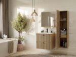 SZAFKA POD UMYWALKĘ TIGO 60 2S DĄB EVOKE RYFLOWANY FRONT + UMYWALKA - obrazek 3