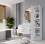 SZAFKA POD UMYWALKĘ NEL 80 ŁAZIENKOWA BIAŁA WISZĄCA 2 SZUFLADY - obrazek 5