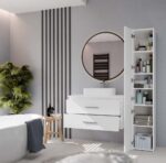 SZAFKA POD UMYWALKĘ NEL 80 ŁAZIENKOWA BIAŁA WISZĄCA 2 SZUFLADY - obrazek 7