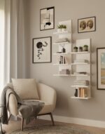 Regał Wiszący R5P 5 Półek Na Książki Do Biura Salonu Pokoju Dziecka BIAŁY - obrazek 3