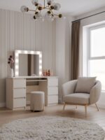 Zestaw Toaletka KUBA + LUSTRO MARINA KASZMIR BEŻ - obrazek 2