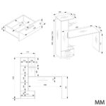 Zestaw Biurko + Regał COSMO DĄB ARTISAN - obrazek 7
