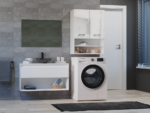 Szafka na pralkę Pola MINI/DK BIAŁY POŁYSK - obrazek 6