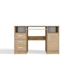 BIURKO DELTA DĄB ARTISAN 120 Cm 3 Szuflady Szafka Półki Do Biura Pokoju Na Laptop - obrazek 6