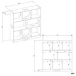 Regał Fiesta 8P DĄB ARTISAN / BIEL - obrazek 7