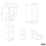 Szafka nocna GALAX 20/1S ARTISAN - obrazek 5