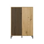 Witryna KAMARO 2DD SLIM/GŁADKI DĄB ARTISAN Lamele Front Ryflowany + Klasyczny - obrazek 4