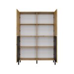 Witryna KAMARO 4DK SLIM/GŁADKI DĄB ARTISAN 4 Drzwi Lamele Front Ryflowany + Klasyczny - obrazek 5