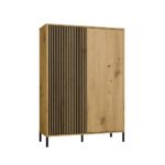 Witryna KAMARO 2DD SLIM/GŁADKI DĄB ARTISAN Lamele Front Ryflowany + Klasyczny - obrazek 7