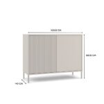 Komoda KAMARO 2D SLIM/GŁADKI KASZMIR Lamele Front Ryflowany + Klasyczny - obrazek 6