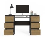 Biurko KUBA ANTRACYT DĄB ARTISAN - obrazek 6