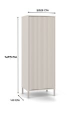 Witryna KAMARO 1DD SLIM KASZMIR Lamele Front Ryflowany - obrazek 6