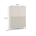 Witryna KAMARO 4DK SLIM/GŁADKI KASZMIR 4 Drzwi Lamele Front Ryflowany + Klasyczny - obrazek 6