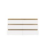 Komoda Malwa M6 140 DĄB ARTISAN BIAŁY - obrazek 7