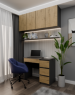 Biurko Mijas PRAWE ANTRACYT ARTISAN - obrazek 4