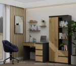 Biurko Mijas PRAWE ANTRACYT ARTISAN - obrazek 5