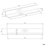 Półka Wisząca MILO – Nowoczesna Półka Ścienna Do Pokoju Dziecka BIEL MAT - obrazek 5