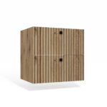 SZAFKA POD UMYWALKĘ TIGO 60 2S DĄB EVOKE 2 SZUFLADY RYFLOWANY FRONT WISZĄCA