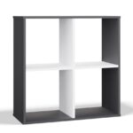 Regał Malax 2x2 ANTRACYT BIAŁY