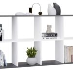 Regał Malax 2X4 ANTRACYT BIAŁY