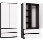 Szafa Malwa SS-90 ANTRACYT BIEL