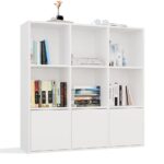 REGAŁ MALAX 3x3 H BIAŁY Z 3 DRZWIAMI PÓŁKI KOMOROWE 110x110 CM TIP ON