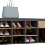 Szafka Na Obuwie Buty Otwarta TALLIN ANTRACYT DĄB ARTISAN Do Przedpokoju