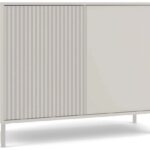 Komoda KAMARO 2D SLIM/GŁADKI KASZMIR Lamele Front Ryflowany + Klasyczny