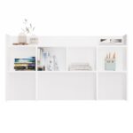 Nadstawka do Biurka 130 cm BIAŁA Regał Na Książki Dokumenty - obrazek 4