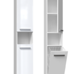 Słupek łazienkowy Nel III BIAŁY POŁYSK