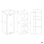 Szafka Łazienkowa Wisząca Regał NINA W1D BIAŁY Słupek 1 Drzwi 3 Półki - obrazek 7