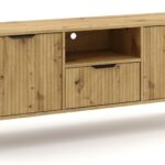 SZAFKA RTV Scandi 2D1S SLIM DĄB ARTISAN