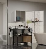 Szafka Łazienkowa Wisząca Z Lustrem Nad Umywalkę POLA 2DL 2 Drzwi BIAŁY - obrazek 5