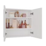 Szafka Łazienkowa Wisząca Z Lustrem Nad Umywalkę POLA 2DL 2 Drzwi BIAŁY - obrazek 3