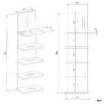 Regał Wiszący R5P 5 Półek Na Książki Do Biura Salonu Pokoju Dziecka BIAŁY - obrazek 6