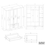 Szafa Romana 160X205 KASZMIR BEŻ - obrazek 5