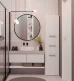 Słupek łazienkowy Sara S43 BIAŁY - obrazek 2