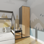 Szafa Malwa SD-50 ANTRACYT DĄB ARTISAN - obrazek 2