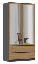 Szafa Malwa SS-90L ANTRACYT DĄB ARTISAN - obrazek 3